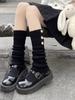 Conjunto de perna de botão retrô estilo universitário japonês feminino meias de malha de lã de inverno meias brancas de tubo médio empilhadas jk meias de menina quente