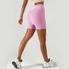 Pantalones de Yoga Slim Levanta Glúteos de Cintura Alta para Mujer, Entrenamiento de Pilates Deportivos Absorbentes de Humedad Shorts Fitness de Tres Puntos