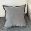 Cojín Sencillo para Sofá de Sala de Estar Cojín para Respaldo de Sofá Cojín para Mesita de Noche de Dormitorio Funda de Cojín de Algodón y Lino Engrosada Funda de Cojín Lumbar Viento Otro
