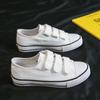 Zapatos de Lona con Velcro Estilo Coreano de Caña Baja Fubu 2026 Primavera para Mujer, Tenis Estilo Ins para Estudiantes, Zapatos Blancos sin Cordones F003