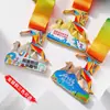 Trofeo de Cristal Personalizado y Medalla para Carrera de Relevos, Juegos Deportivos, Maratón y Campeonato de Carrera de Larga Distancia