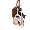 Bolso de peluche con colgante de gatito y estampado de leopardo para guardar auriculares KT, llavero, bolso para auriculares de otoño e invierno.