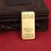 Barras de Ouro de Imitação Premium, Tijolos de Ouro Sólido Artesanais de Alta Qualidade, Itens de Decoração para Casa com Significados Simbólicos, Adereços Realistas, Pequenas Barras de Ouro