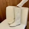 Primer Encuentro con Botas Largas de Caballero Estilo Británico para Mujer 2026 Primavera y Otoño Nuevas Botas Rectas Adelgazantes de Punta Cuadrada con Aumento de Altura
