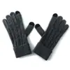 Guantes para Pantalla Táctil Cachemir 2026 Otoño/Invierno Nuevo Estilo Unisex Rayados Cálidos Ciclismo Cortavientos Tejidos de Cinco Dedos