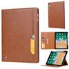 Para iPad 10 2022 funda de cuero plana Pro 12.9 pulgadas color sólido soporte de tarjeta de cuero anticaída mini7