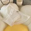 Ropa interior dulce estilo japonés para mujer de verano, bragas sexys ligeramente transparentes para mujer, encantadoras, puro deseo, de cintura media con refuerzo de algodón