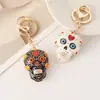 Nuevo Llavero de Esmalte de Calavera Mandala Color Colgante para Bolso de Halloween Colgante del Día de Muertos Pequeño Regalo