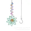 Colgante de Flor Pequeña de Cristal de Colores Envuelto en Alambre Hecho a Mano Colgante para Coche al Aire Libre Decoración Cruzada de Cuentas Artículos Transfronterizos