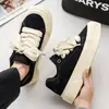 Sapatos Masculinos para Todas as Estações, Sapatos Esportivos e Casuais Masculinos, Tênis de Skate de Couro Tendência para Estudantes com Solado Grosso, Tênis Tendência da Moda Jovem
