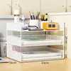 Organizador de arquivos de mesa multicamadas, estante de livros de armazenamento multicamadas, prateleira de armazenamento, material de escritório