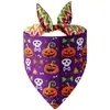 En stock de fábrica bufanda para mascotas transfronteriza toalla para babas de perro toalla triangular para mascotas toalla para babas de mascotas de Halloween