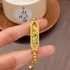 Tienda de oro mismo estilo oro arena antiguo esmalte quemado azul fénix instrumento mano marca cuentas de oro pulsera femenina estilo moda nacional pulsera diy