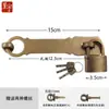 Chengyu Cerradura antigua estilo chino hebilla vintage de cobre puro pestillo de puerta cerradura de puerta puerta puerta pestillo de puerta de gabinete cobre perno engrosado