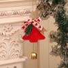 Decorações de Natal pequeno pendente de sino laço feltro árvore de Natal pendente para porta de carro pendente sino de vento