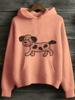 Sudadera con Capucha de Manga Larga y Manga Corta para Mujer Transfronteriza Modelo Nuevo 2025 Comercio Exterior Tela Rayada Estampado Digital de Dibujos Animados D