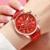Drenaje Transfronterizo Reloj de Pulsera para Mujer con Correa de Cuarzo Ginebra Reloj de Moda para Mujer Escala Romana Aguja