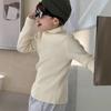 Suéter Suave de Cuello Medio Alto para Otoño e Invierno para Niño Nuevo Suéter de Capa Base Casual Cálido de Estilo Occidental para Niño Suéter de Moda