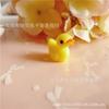 Resina tridimensional patito amarillo pequeño Colgante de joyería DIY colgante para llavero accesorios para tapón antipolvo de teléfono móvil