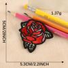 Duoku Logo Bordado Serie Flor de Ciruelo y Rosa Accesorios para Ropa Bolsas para Zapatos Parche Parche Etiqueta de Tela Parche de Tela Bordado
