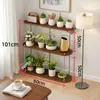 Simple soporte para flores para balcón, estante para flores de pie para plantas verdes, uso en interiores en sala de estar, modelo nuevo para suculentas, móvil y de múltiples capas