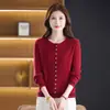 Nuevos tops de primavera para madres, suéteres, nuevas prendas de punto casuales de moda de otoño e invierno para mediana edad y personas mayores, chaquetas versátiles