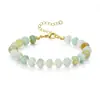 Pulsera de cuentas de ábaco de piedra natural inspirada en la dopamina para mujer, pulsera ajustable estilo bohemio
