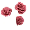 Flor Artificial 3 Cabeças Estrela e Lua Rosa Rosa de Casamento Cascata Decoração de Sala de Estar Enfeites Noiva Segurando Flores Artificiais