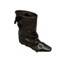 Botines cuadrados retro franceses con plataforma interior, botines casuales ajustados para mujer de otoño e invierno con hebilla de cinturón, Botas Martin