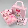 Conjunto de 18 Peças Caixa de Presente Coelho Presilha de Cabelo Laço Fofo Presilha de Cabelo Infantil Presilha Menininha Acessórios de Cabelo
