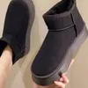 Botas de Nieve para Mujer Suela Gruesa Ropa para Exteriores 2026 Invierno Nuevas Botas Cortas Forradas de Terciopelo Zapatos de Algodón Engrosados Antideslizantes Cálidas para el Noreste