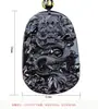 Boutique transfronteiriça fosco obsidiana dragão marca tiranossauro rex pingente colar de jóias masculinas e femininas venda ao vivo