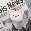Ins Lindo Oso de Dibujos Animados Nombre Peluche Decoración Bolsa de Jardín de Infancia Oso Muñeco Broche Accesorios Adorno para la Cabeza