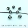 Acessórios para Joias DIY de Liga Prata Xizang Contas Esfera Oca Contas Espaçadoras de Furo Grande Contas Decorativas Contas Lanterna Contas Abóbora