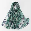 Bufanda de Gasa de Bali Estilo Coreano Nueva Delgada Estampada Temperamento Fresco Suave Pegajosa Cálida Nueva Moda Ropa Exterior para Mujer Chal
