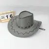 Sombrero de Sol para Viajes de Ocio Transfronterizos de Fábrica, Gamuza Sintética, Protección Solar de Verano, Fresco Sombrero de Vaquero Occidental para Hombres y Mujeres