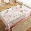 Toalha de Mesa de Luxo Leve de Alta Qualidade Impermeável e à Prova de Óleo Estilo Retro Americano Dopamina Tapete para Mesa de Jantar Estilo Ins Toalha de Mesa para Mesa de Centro
