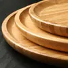 Bandeja de Bambú Completa Rectangular para Hogar Bandeja para Tazas de Té Plato de Madera para Barbacoa Plato para Frutas Plato de Madera Sólida Plato para Pan Estilo Japonés