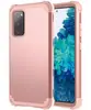 Funda protectora de silicona para teléfono móvil Samsung S20FE tres en uno para PC A12 A42 A82 A22 funda protectora resistente a caídas