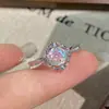 Novo Pingente de Colar Octogonal Aquamarina Zircônia Corte Milênio com Brincos de Pedra Preciosa Diamante de Alto Carbono e Anel de Diamante Amarelo para Mulheres