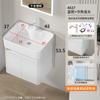 Baño Tamaño Pequeño Gabinete de Baño Balcón Cerámica Lavabo Todo en Uno Espacio Aluminio Espacial Mesa de Lavado Espacio Pequeño Mini Mesa de Lavado