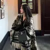 Chal de Pintura a Tinta para Mujer, Nuevo Bufanda de Oficina Otoño e Invierno 2025, Capa de Doble Uso Estilo Chino Nuevo, Poncho Grande