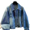 2026 Primavera/Outono Nova Estação Europeia Retrô Gola Lapela Solta Casual Jaqueta Jeans Feminina Curta Top Tendência