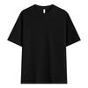Camiseta de algodón pesado de 240 g de triple aguja, talla europea, doble hilo, hombro caído pequeño, corte holgado, cuello redondo, camiseta transfronteriza europea y americana, logotipo para hombre