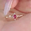 Anillo de Plata Art Yuan S925 Plata de Ley Lujo Ligero Francés Personalidad Anillo de Dedo Retro para Viajes Anillo para el Meñique Versátil Nuevo Estilo de Moda