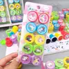 Lindo Camión de Construcción de Dibujos Animados Sello Infantil Recompensa de Jardín de Infancia Juguete Juego de Sellos de 10 con Empaque de Tarjeta Set de Papelería