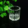 Ferramentas para unhas por atacado pequeno octogonal Crystal Cup sem tampa cristal nail aplicável líquido copo de mistura Cup