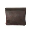 Cartera Retro para Monedas de Hombre de Cuero Crazy Horse Mini Bolsa de Almacenamiento con Resorte Metálico Cuero Genuino Súper Cartera para Monedas Fábrica al por Mayor