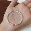 Pulseira de Jade Gelado Lichia Jade Natural Hetian Pulseira de Pérolas da Família Shi para Meninas Luxo Leve Nicho Sensação de Alto Padrão Joias de Mão Venda por Atacado