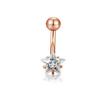 Vendas Diretas da Fábrica Novo Pequeno Piercing de Umbigo Moda Anel de Umbigo Redondo de Zircônia Aço Inoxidável Piercing de Corpo Ornamento de Umbigo